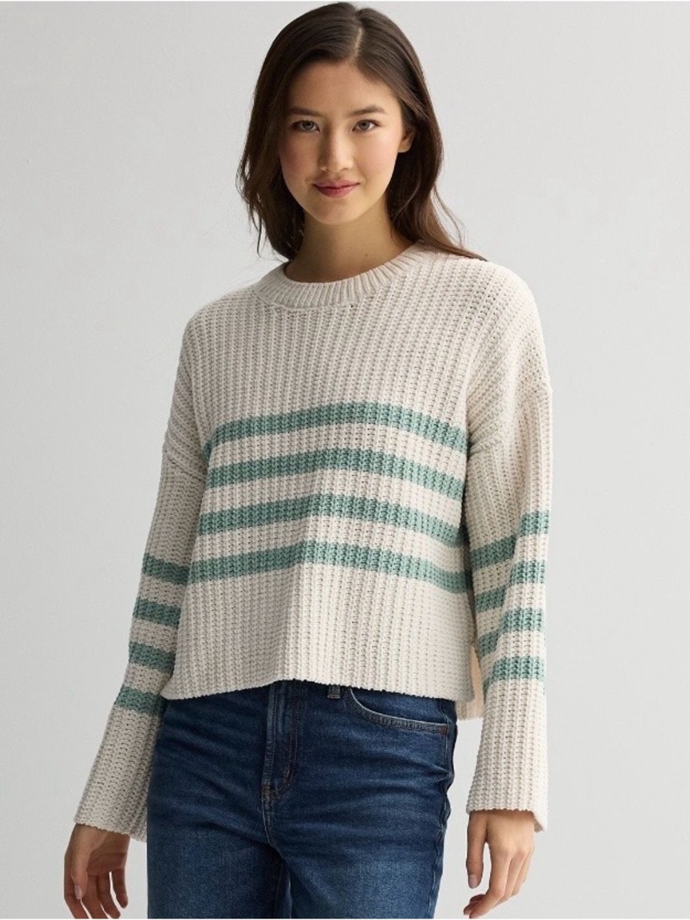 Pink Republic Relaxed Fit Crewneck Pullover Sweater